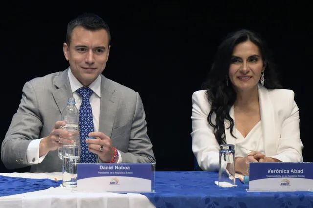 Como se sabe, la relación entre Noboa y Abad se vio resquebrajada desde la campaña electoral. Foto: AFP.   