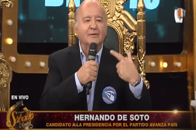 Hernando de Soto. Foto: captura Youtube 