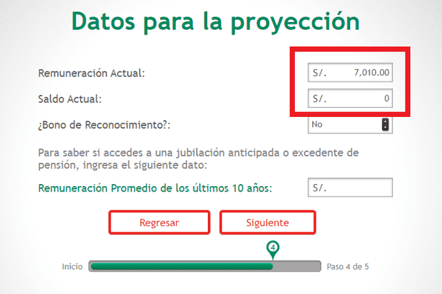  Calculadora de pensión mensual de AFP Profuturo. Foto: captura de pantalla/AFP Profuturo   