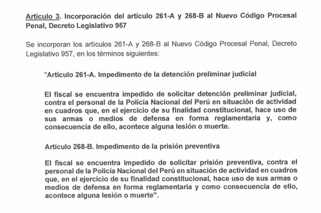 Texto del proyecto de ley aprobado en primera votación por el Hemiciclo del Congreso.   