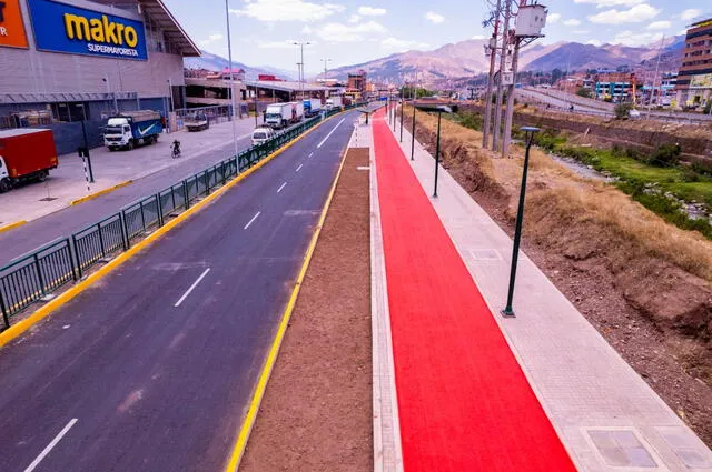 Vía Expresa Cusco cuenta con ciclovías. Foto: Gobierno Regional de Cusco   