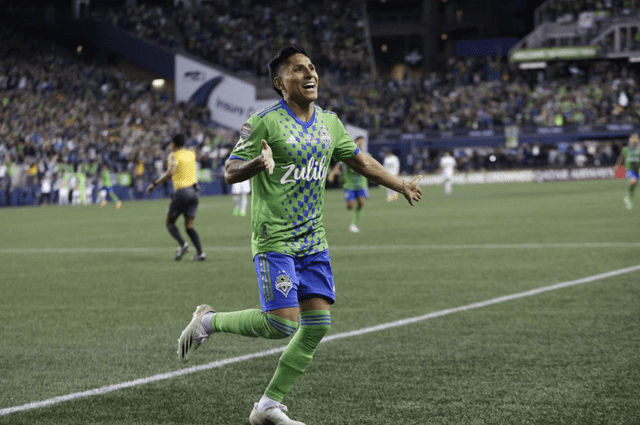  Raúl Ruidíaz juegó 7 temporadas con la camiseta de Seattle Sounders. Foto: AFP   