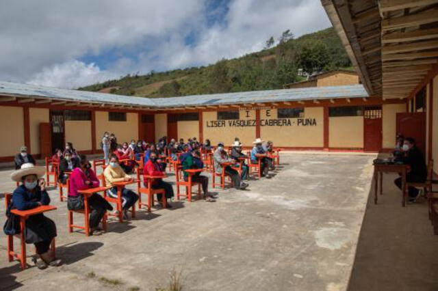 Escuela en Puña donde estudió Pedro Castillo Terrones. Foto: Andina