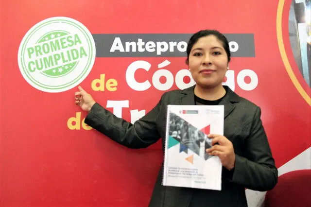 Ministra de Trabajo y Promoción del Empleo, Betssy Chávez. Foto: Difusión.