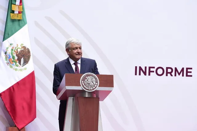 Conferencia de AMLO, presidente de México, el 5 de abril de 2020. Foto: Difusión.