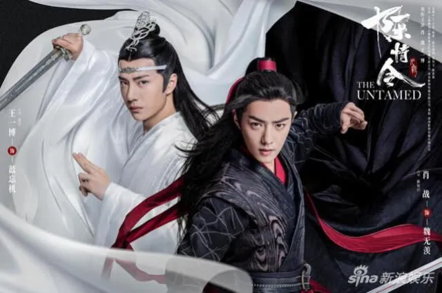 El drama chino de acción y fantasía The Untamed (2019) es protagonizado por  Xiao Zhan y Wang Yi Bo.