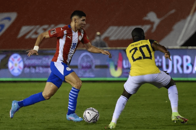 Julio Enciso en el partido ante Ecuador. Foto: Instagram