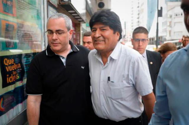 Evo Morales a su llegada el jueves a una rueda de prensa en Buenos Aires. Foto: EFE