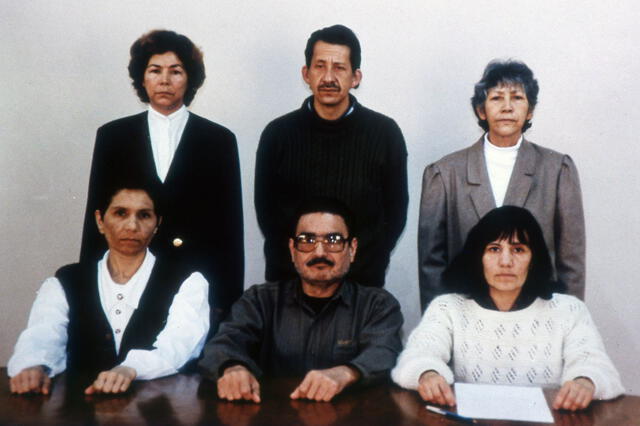 Miembros de SL capturados. Foto: Andina