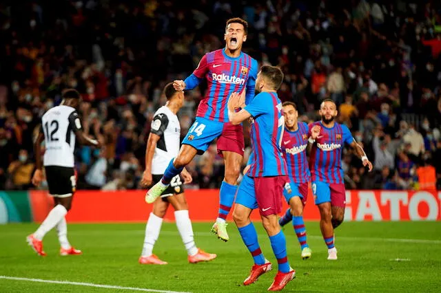 Coutinho puso el tercer gol del Barcelona y marcó luego de 11 meses. Foto: EFE