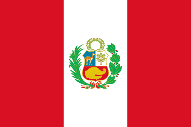 Tercer diseño de la bandera del Perú.