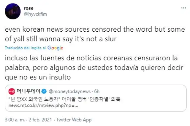 Reacción de internautas al comportamiento de Han, integrante de Stray Kids. Foto: captura Twitter