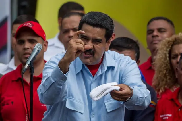 Maduro advirtió esta semana de que se castigará con severidad a los "traidores" que han apoyado el bloqueo decretado por Trump. Foto: AFP.