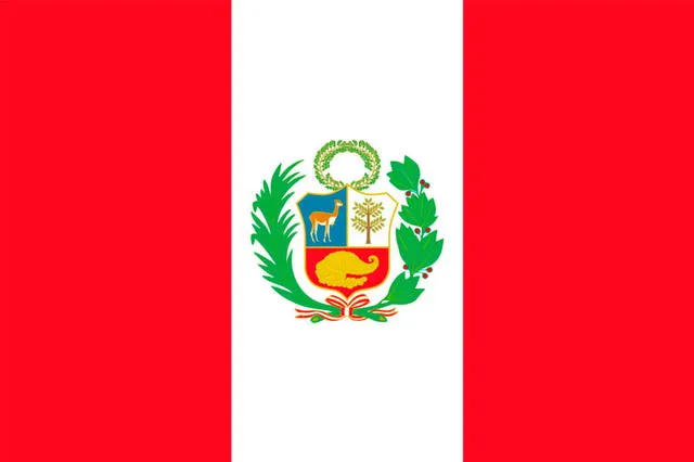 Cuarta bandera del Perú. El escudo siguió siendo de uso obligatorio hasta 1950. Foto: Bicentenario Perú