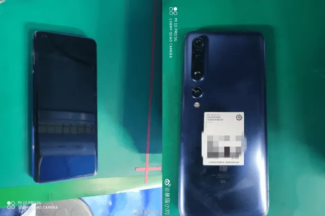Parte delantera y posterior del Xiaomi Mi 10 Pro 5G.
