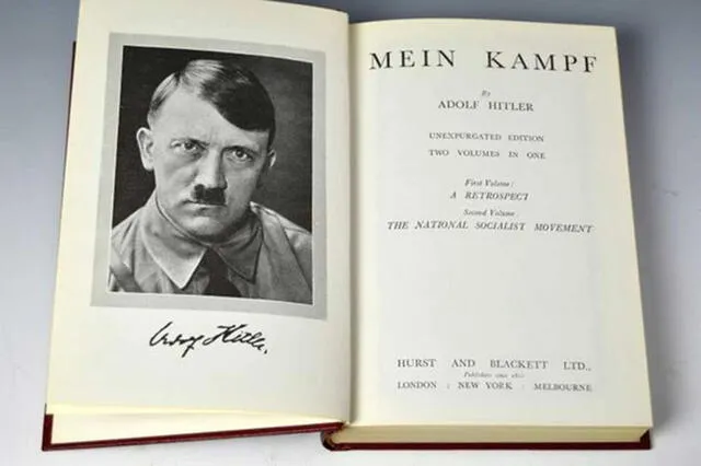Hitler escribió 'Mi lucha' donde cuenta parte de su vida.