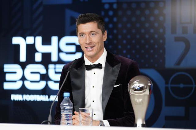 Robert Lewandowski  de Polonia fue el último ganador de The Best a mejor jugador. Foto Bayern Munich