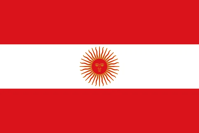 Segunda bandera de Perú creada en 1.822.