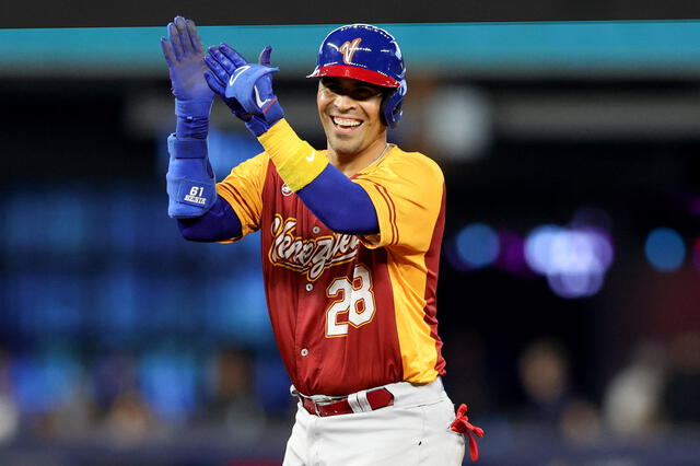 ¡Venezuela se ilusiona! Los llaneros figuran entre los máximos candidatos a ganar el Clásico Mundial de Béisbol 2023. Foto: Megan Briggs/AFP