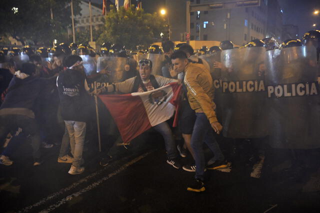  Las recientes marchas en Perú. Foto: AFP<br>    