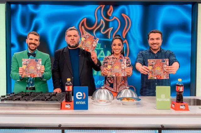 Peláez, Javier, Nelly y Giacomo en 'El gran chef'. Foto: Latina 