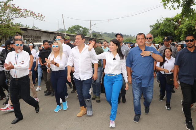 Luisa González, del partido Revolución Ciudadana, lidera las encuestas en Ecuador. Foto: AFP   