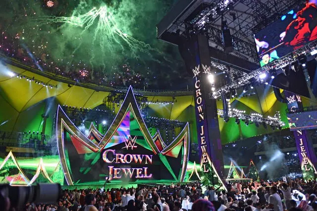 Crown Jewel, evento del 2019 que la WWE realizó en Riad, Arabia Saudita. Foto: AFP   