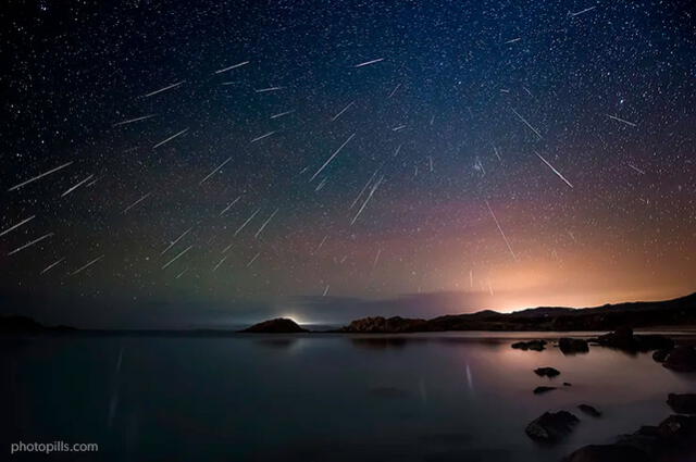 Se estima que en el año hay decenas de lluvias de estrellas, pero solo algunas se ven más. Foto: Photopills   