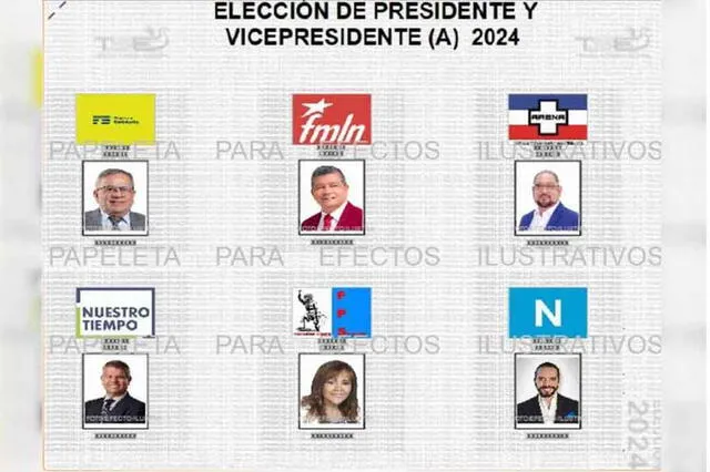  Candidatos a presidente y vicepresidente en 2024 en El Salvador. Foto: Prensa Latina  