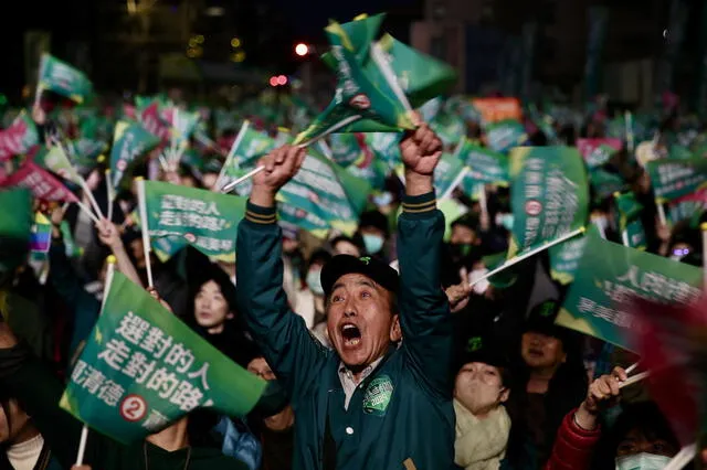 El Partido Democrático Progresista (PDP) se mantendrá un periodo más en el poder de Taiwán. Foto: EFE   