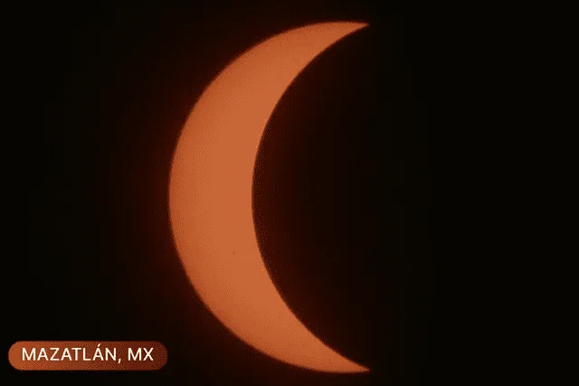 El eclipse solar está a minutos de llegar a su totalidad. Foto: NASA.  