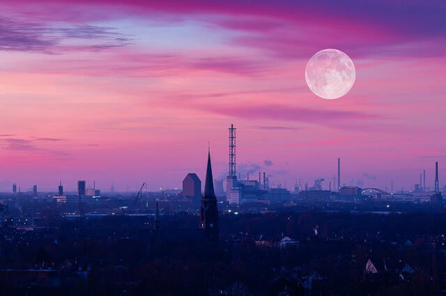 Estados Unidos será uno de los más privilegiados en presenciar la Luna rosa. Foto: National Geographic.   