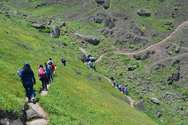 Las Lomas de Mangomarca suelen ser usadas para hacer trekking. Foto: El Peruano Las Lomas de Mangomarca suelen ser usadas para hacer trekking. Foto: El Peruano