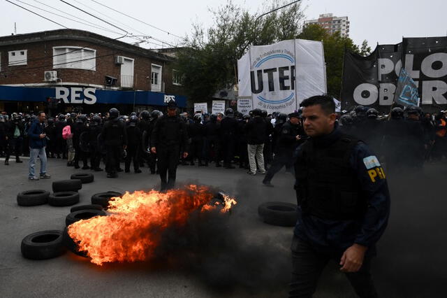 Esta se convierte en la segunda marcha general bajo el Gobierno de Javier Milei. Foto: AFP.   