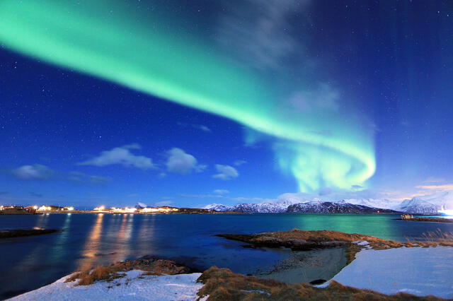 Las auroras boreales de este país se ven durante el periodo de noche. Foto: NG   