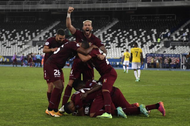 Venezuela y Ecuador empataron por 2-2 en su choque por Copa América. Foto: AFP   