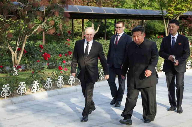 El compromiso de cooperación militar forma parte de un tratado estratégico firmado durante una cumbre en Pyongyang. Foto: AFP   