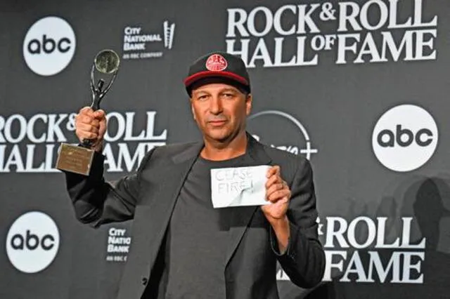  Tom Morello, guitarrista, cantante y activista estadounidense de 60 años. Foto: AFP   