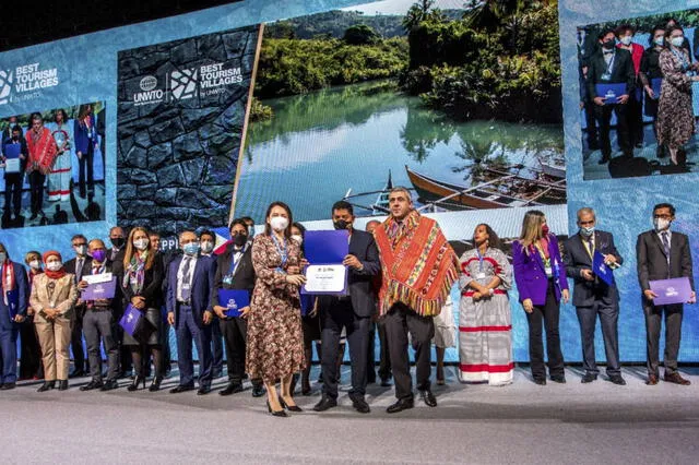  Premiación a Mejor Pueblo Turístico organizado por la OMT. Foto: Andina   