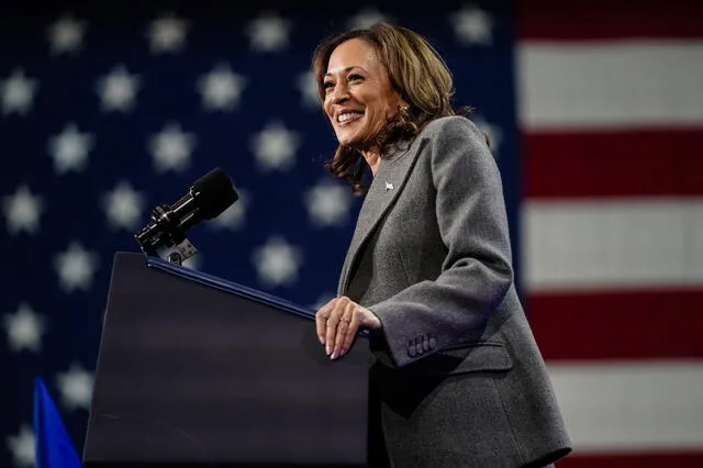 Kamala Harris ha centrado su campaña en la defensa de los derechos civiles, la reforma del sistema de salud y el combate al cambio climático. Foto: AFP.   