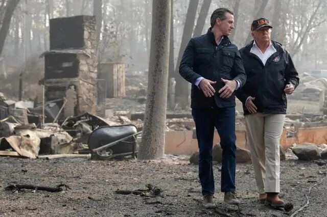  Donald Trump y Gavin Newsom años atrás. Foto: difusión   