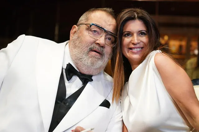  Jorge Lanata y Elba Marcovecchio, el día de su matrimonio, en 2022. Foto: Clarín.    