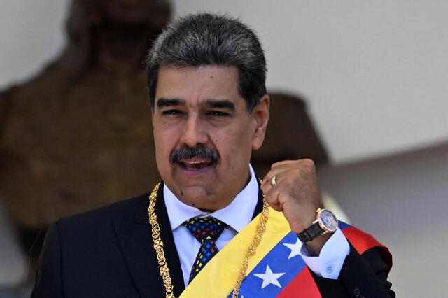 Nicolás Maduro fue investido oficialmente como presidente de Venezuela para el período 2025-2031. Foto: AFP.   