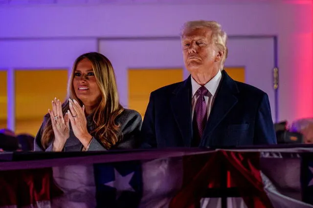  Melania Trump y su esposo celebraron su regreso a la Casa Blanca con un show de fuegos artificiales. Foto: AFP   