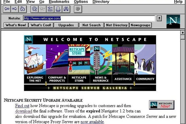 Así lucía la interfaz de Netscape en sus inicios. Foto: Xataka Así lucía la interfaz de Netscape en sus inicios. Foto: Xataka