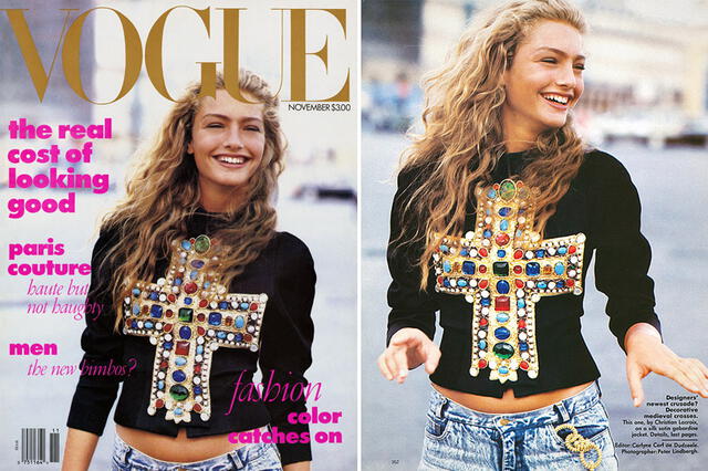  La primera edición de Vogue con una modelo que usaba jeans fue aprobada por Wintour. Foto: Vogue    
