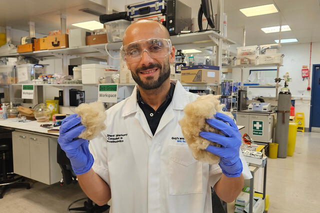  La lana de oveja fue utilizada para la pasta dental gracias a su composición similar al cabello humano. Foto: King's College   