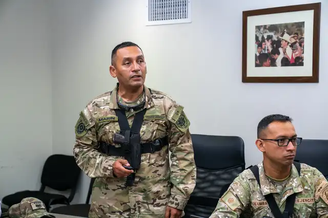 General EP durante supervisión de puntos de control en Pataz contra minería ilegal