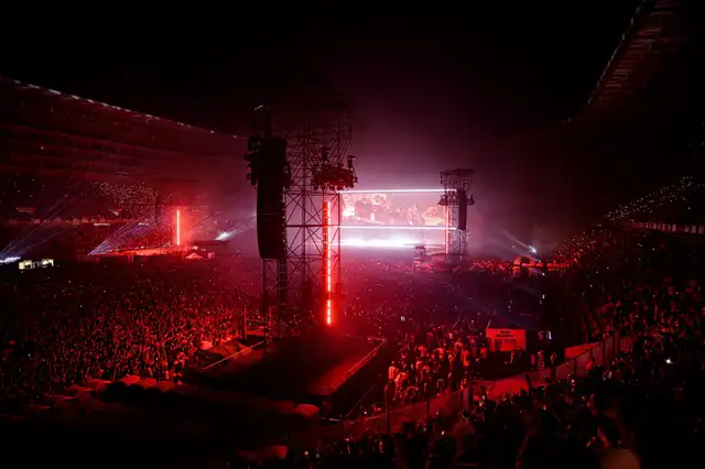 Así lució el Estadio Nacional durante el primer concierto de Bad Bunny en Lima este 2026. Foto: Sebastián Blanco Salazar / URPI-LR   
