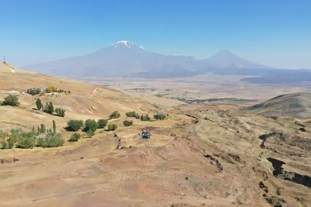 Vista aérea del lugar donde se cree que se encuentran los restos del Arca de Noé. Foto: Daily Sabah